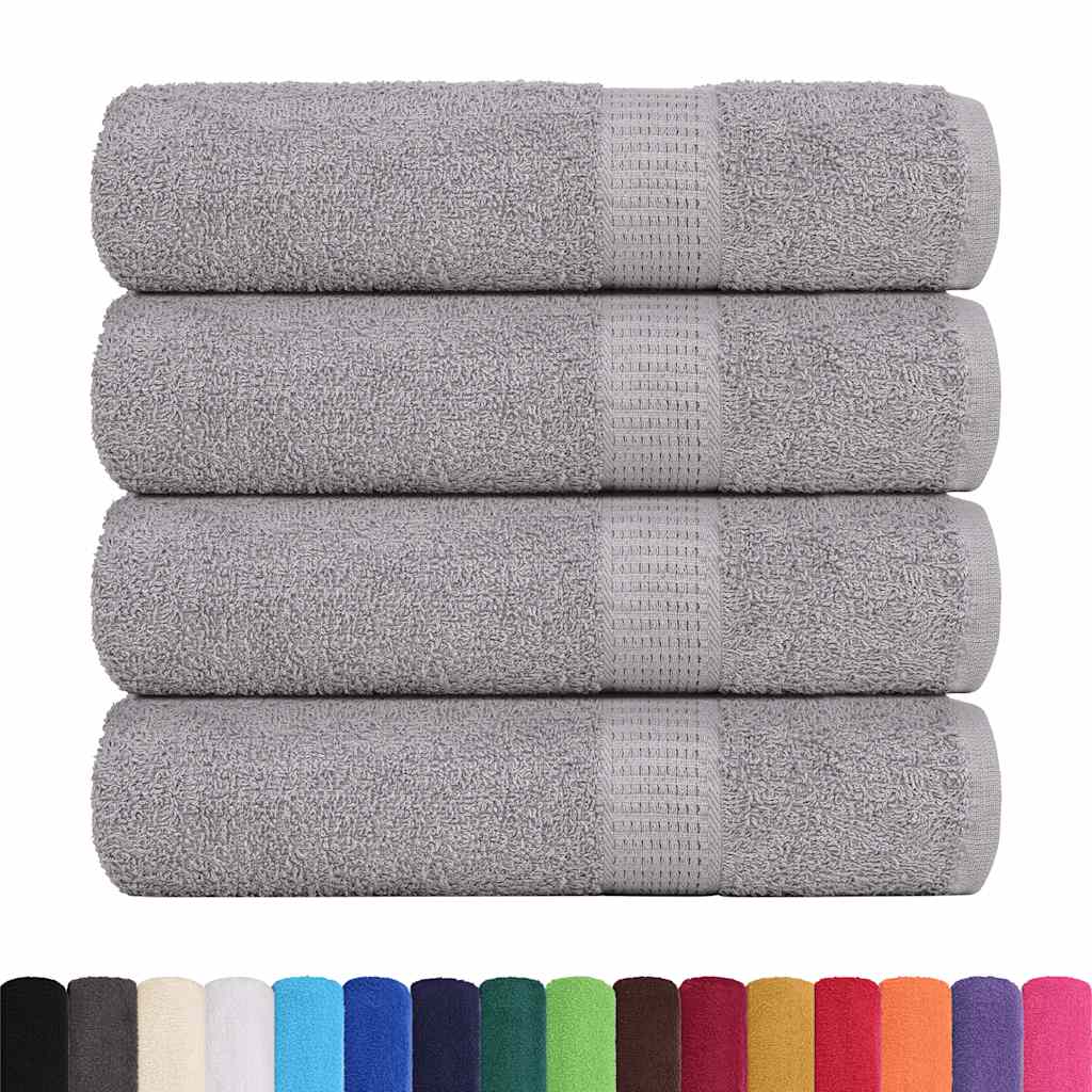 Håndklær FROGN 4 stk grå 50x100 cm 360 gsm