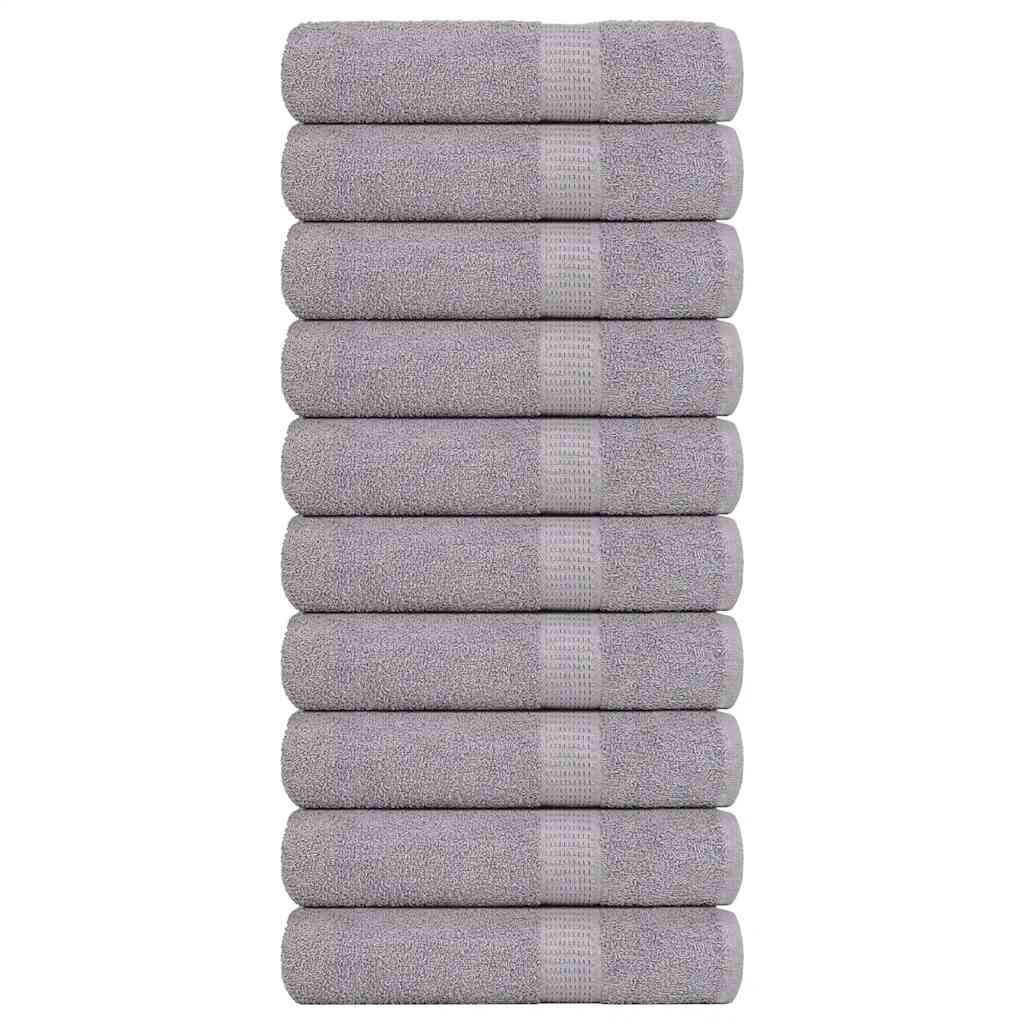 Håndklær FROGN 10 stk grå 50x100 cm 360 gsm