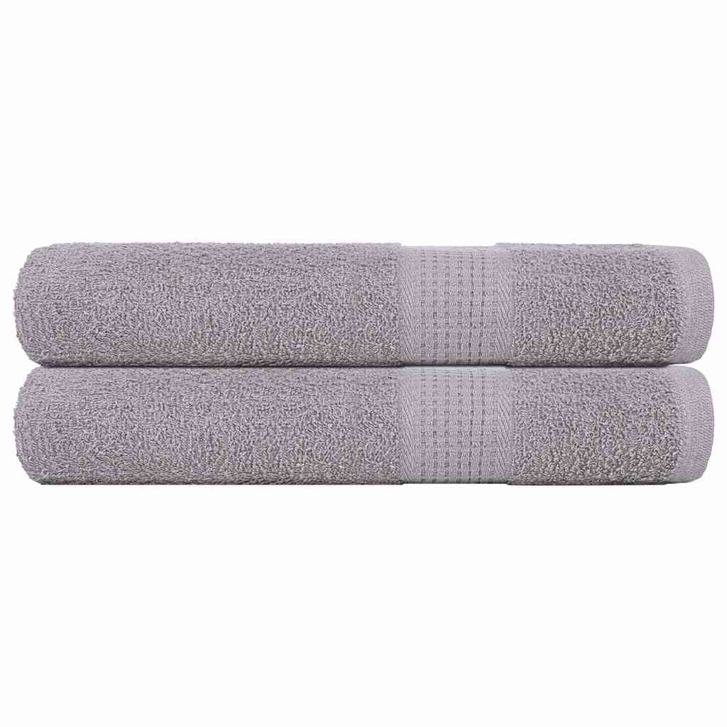 Badstuhåndklær FROGN 2 stk grå 80x200 cm 360 gsm