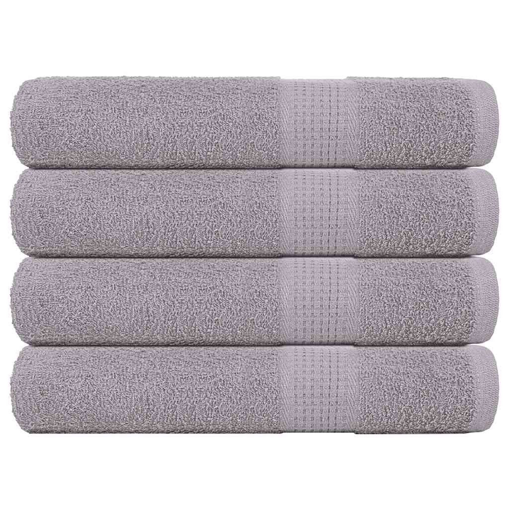 Badstuhåndklær FROGN 4 stk grå 80x200 cm 360 gsm