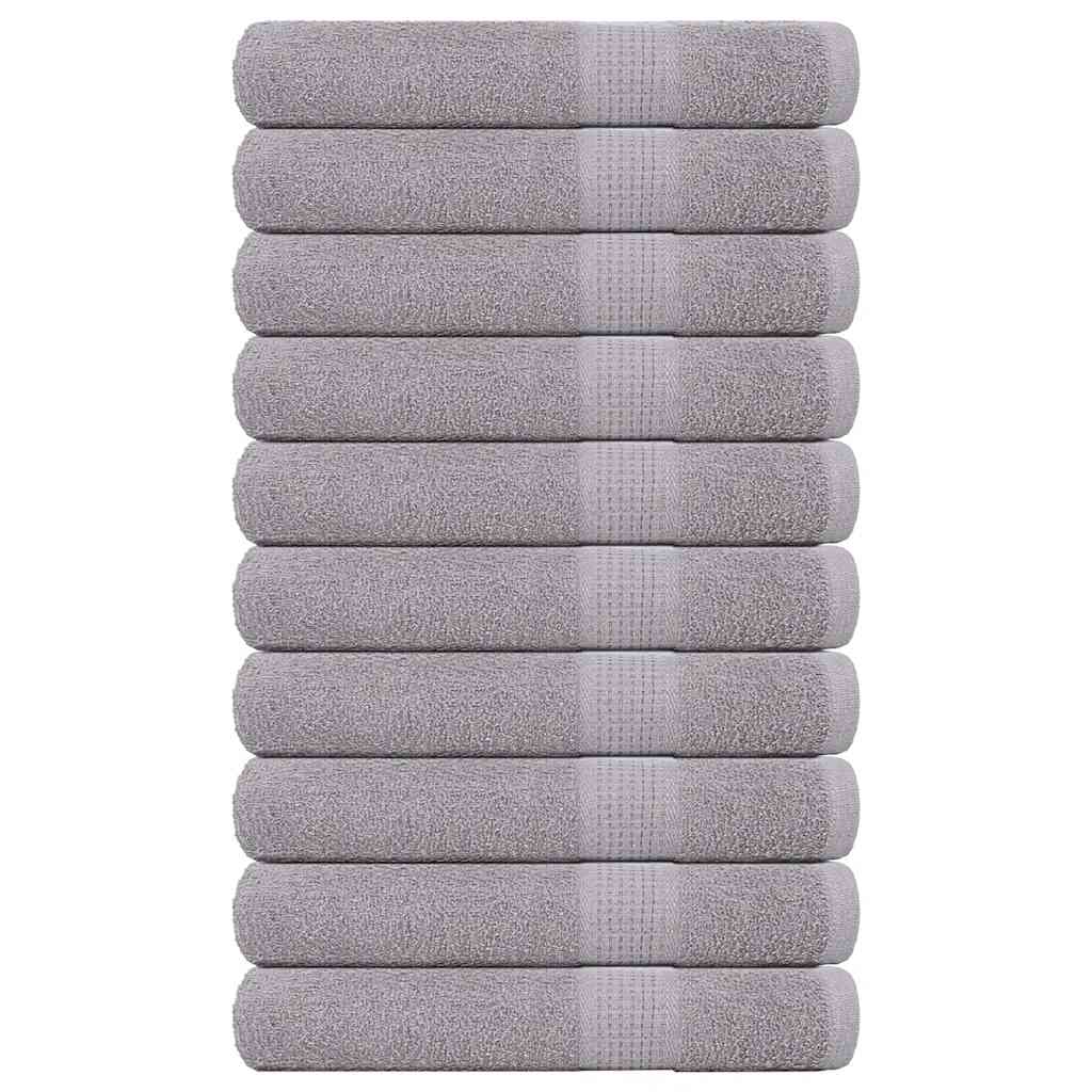 Badstuhåndklær FROGN 10 stk grå 80x200 cm 360 gsm