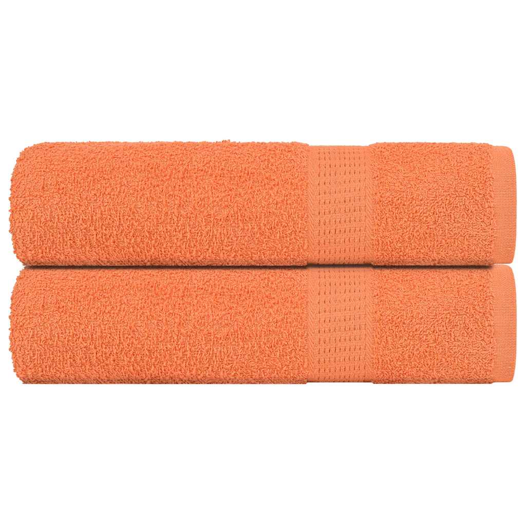 Badehåndklær 2 stk oransje 100x150 cm 360 g/m2 100 % bomull