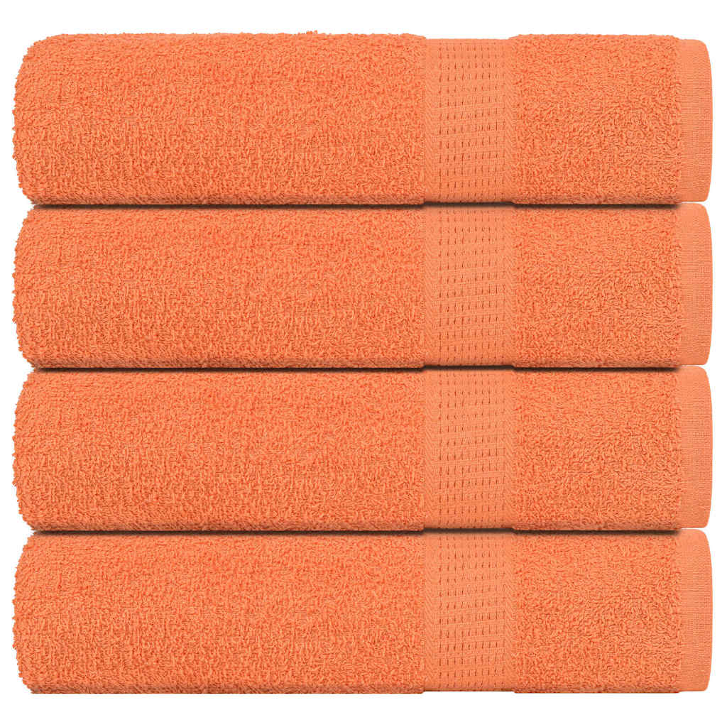 Badehåndklær 4 stk oransje 100x150 cm 360 g/m² 100 % bomull