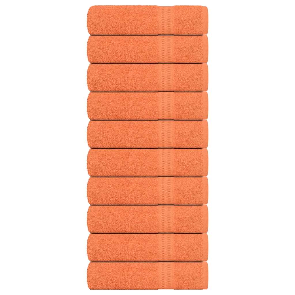 Badehåndklær FROGN 10 stk oransje 100x150 cm 360 gsm vidaXL