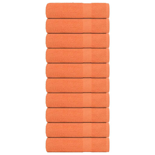 Badehåndklær FROGN 10 stk oransje 100x150 cm 360 gsm vidaXL
