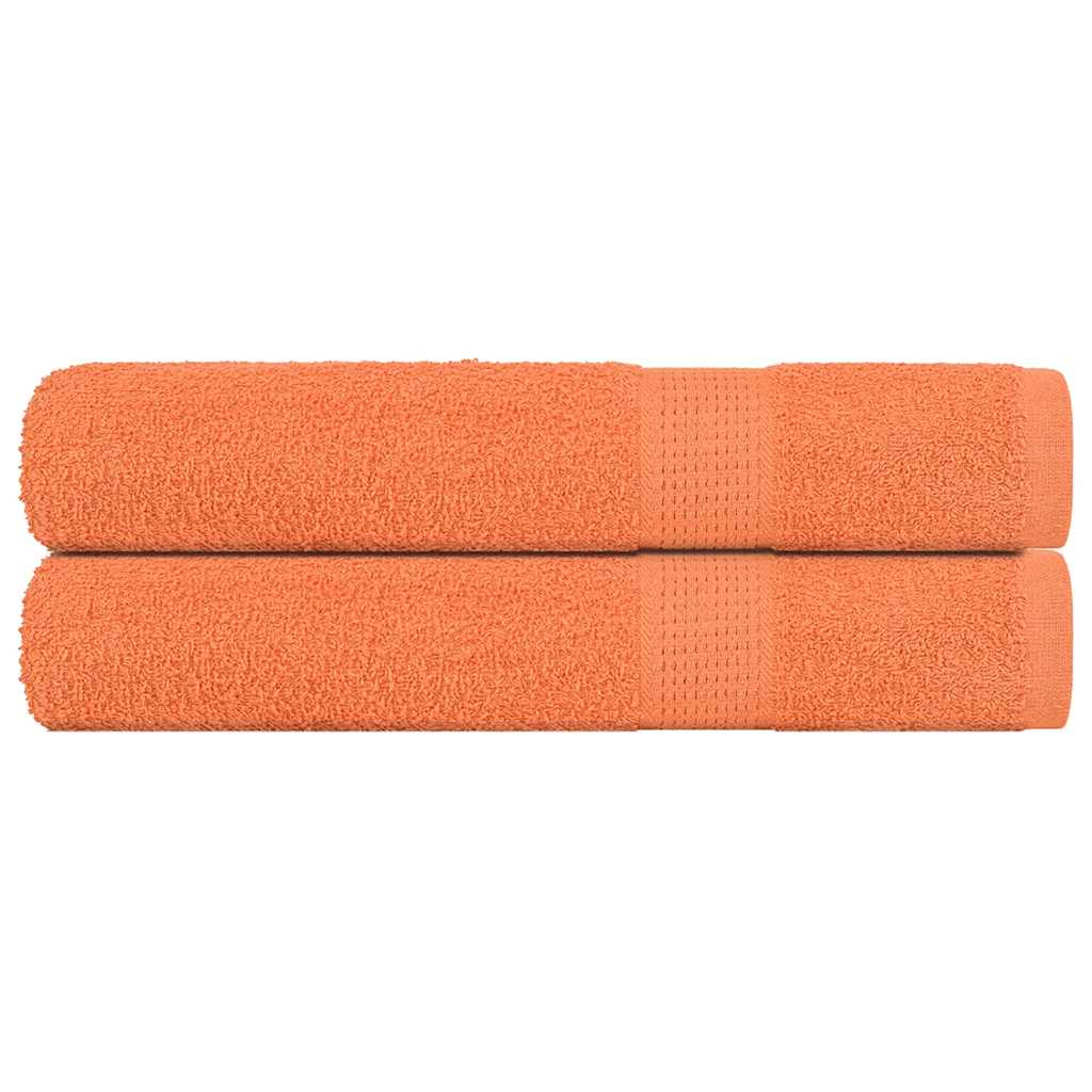 Badstuhåndklær FROGN 2 stk oransje 80x200 cm 360 gsm
