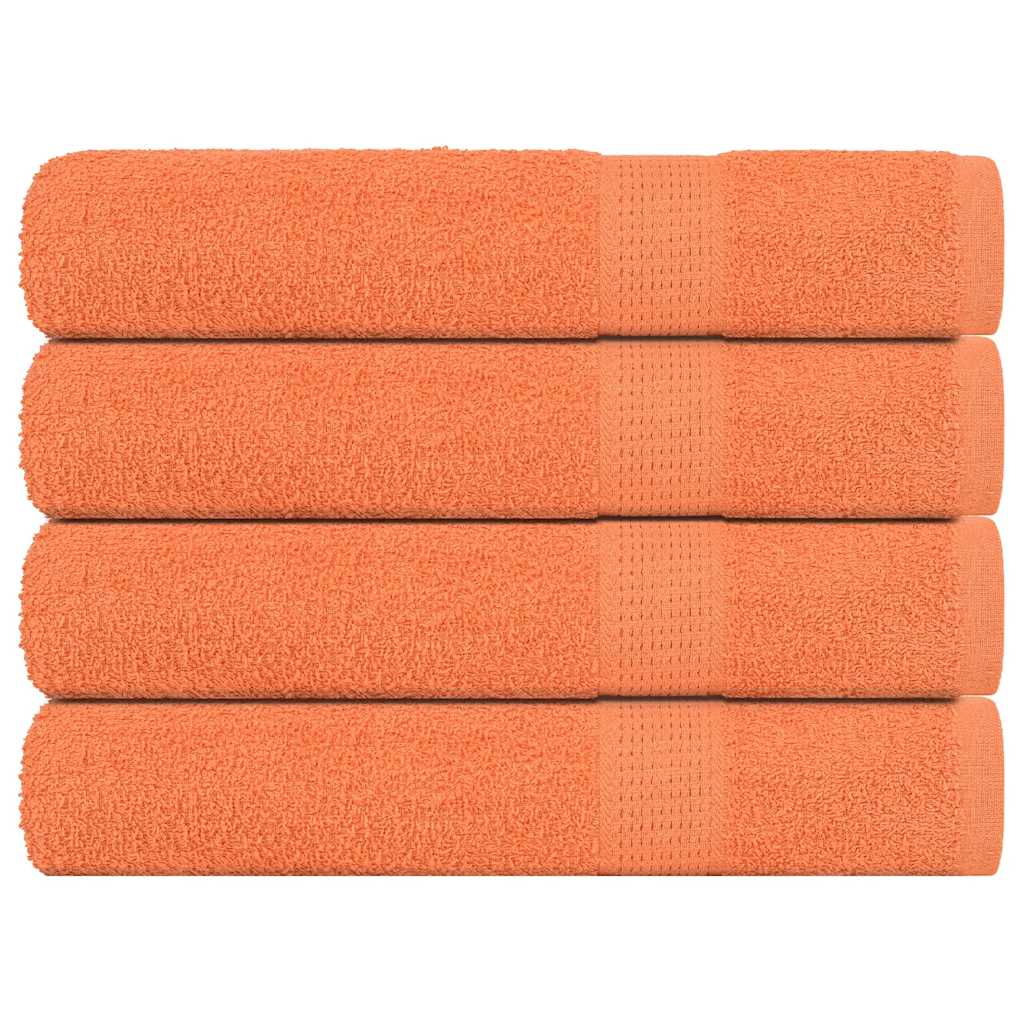 Badstuhåndklær FROGN 4 stk oransje 80x200 cm 360 gsm