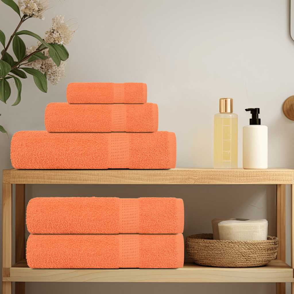 Håndklær 2 stk oransje 100x200 cm 360 g/m² 100 % bomull