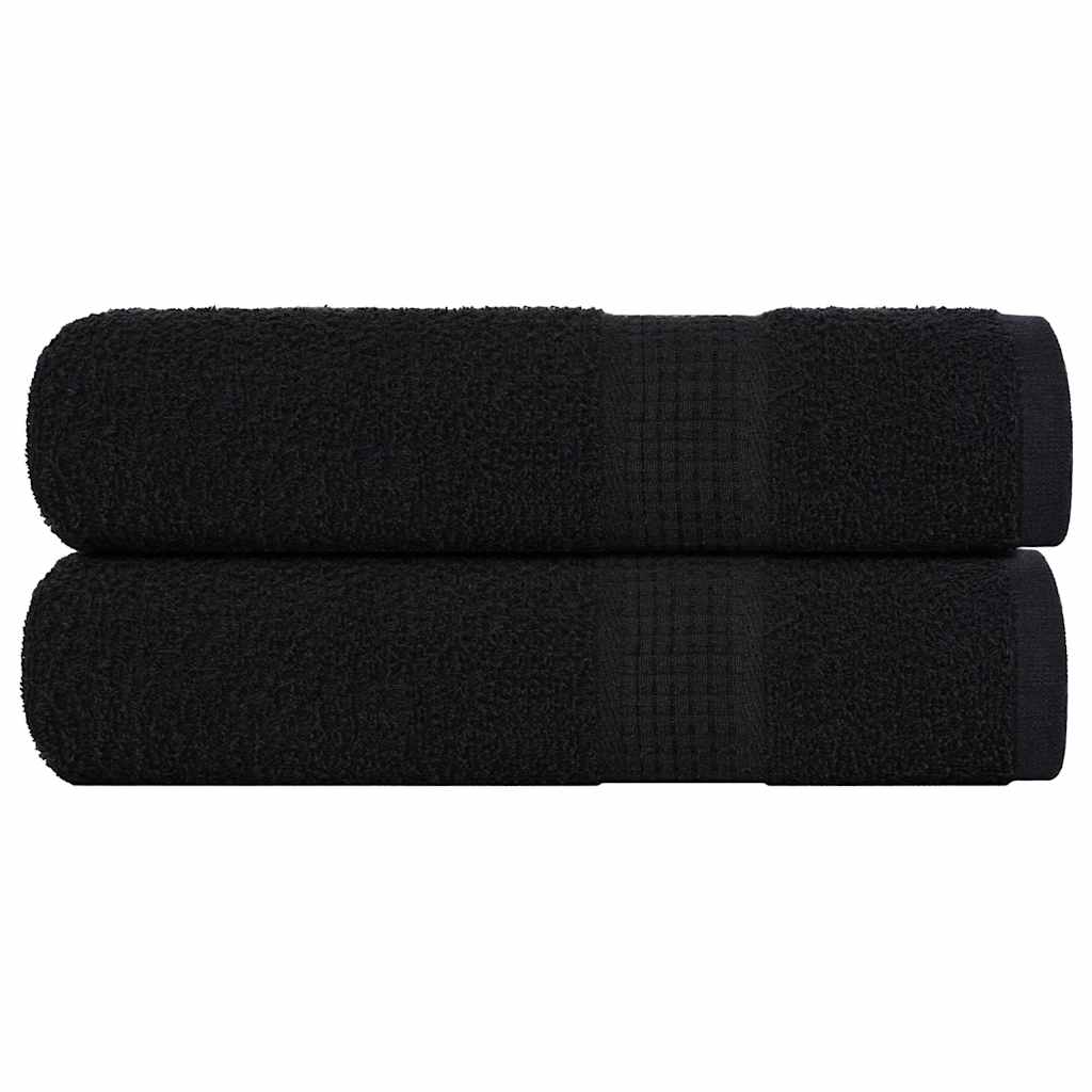 Dusjhåndklær FROGN 2 stk svart 70x140 cm 360 gsm