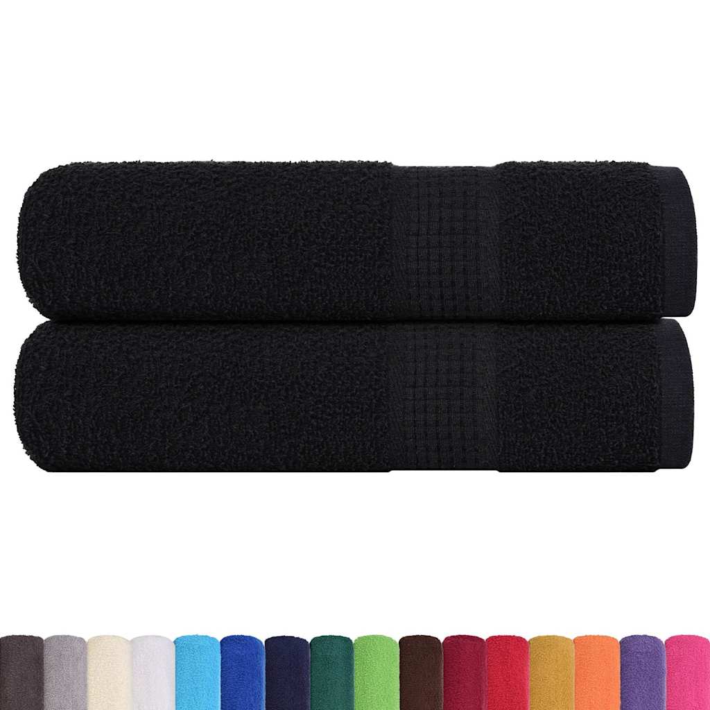 Dusjhåndklær FROGN 2 stk svart 70x140 cm 360 gsm