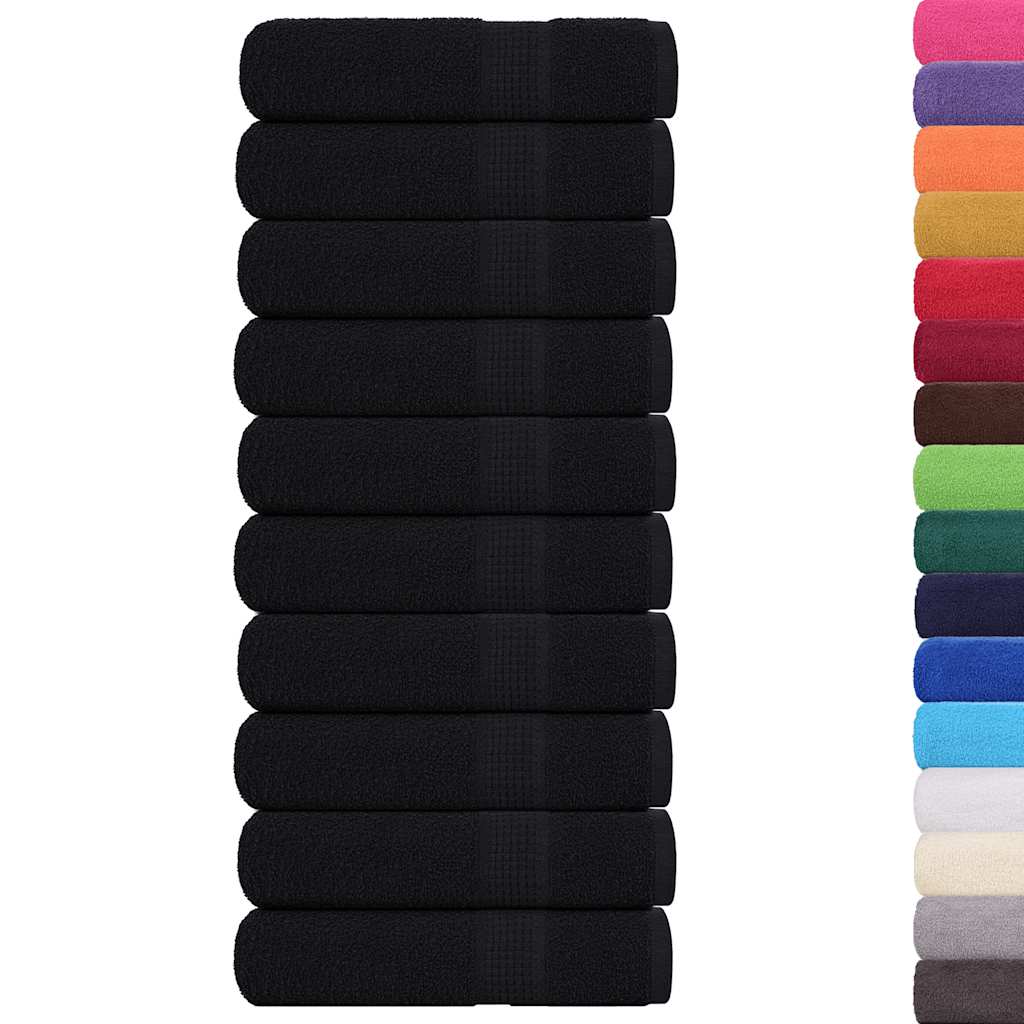 Dusjhåndklær FROGN 10 stk svart 70x140 cm 360 gsm