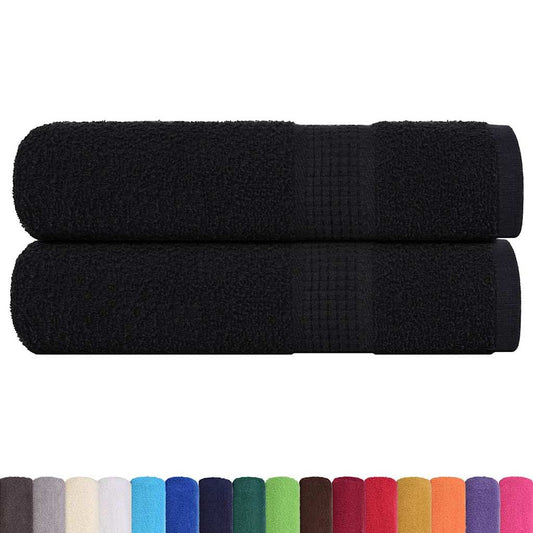 Badehåndklær FROGN 2 stk svart 100x150 cm 360 gsm