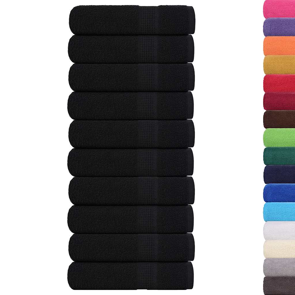 Badehåndklær FROGN 10 stk svart 100x150 cm 360 gsm