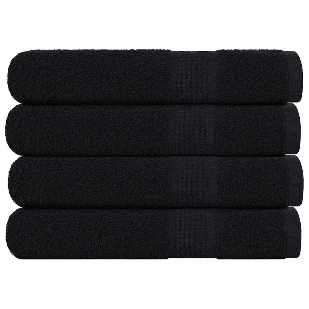 Badstuhåndklær FROGN 4 stk svart 80x200 cm 360 gsm