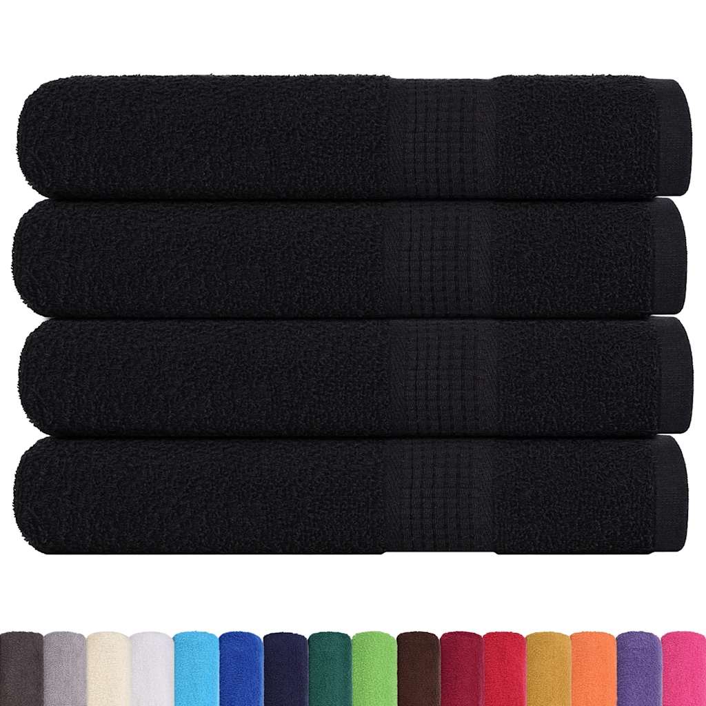 Badstuhåndklær FROGN 4 stk svart 80x200 cm 360 gsm