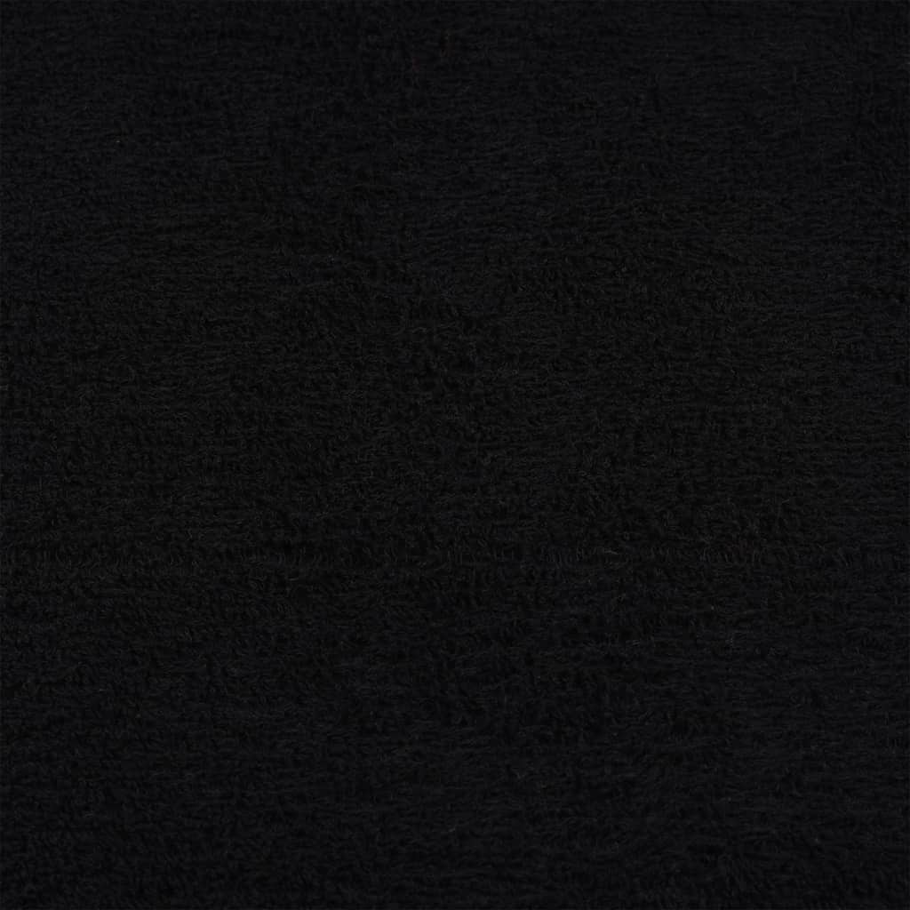 Badstuhåndklær FROGN 10 stk svart 80x200 cm 360 gsm