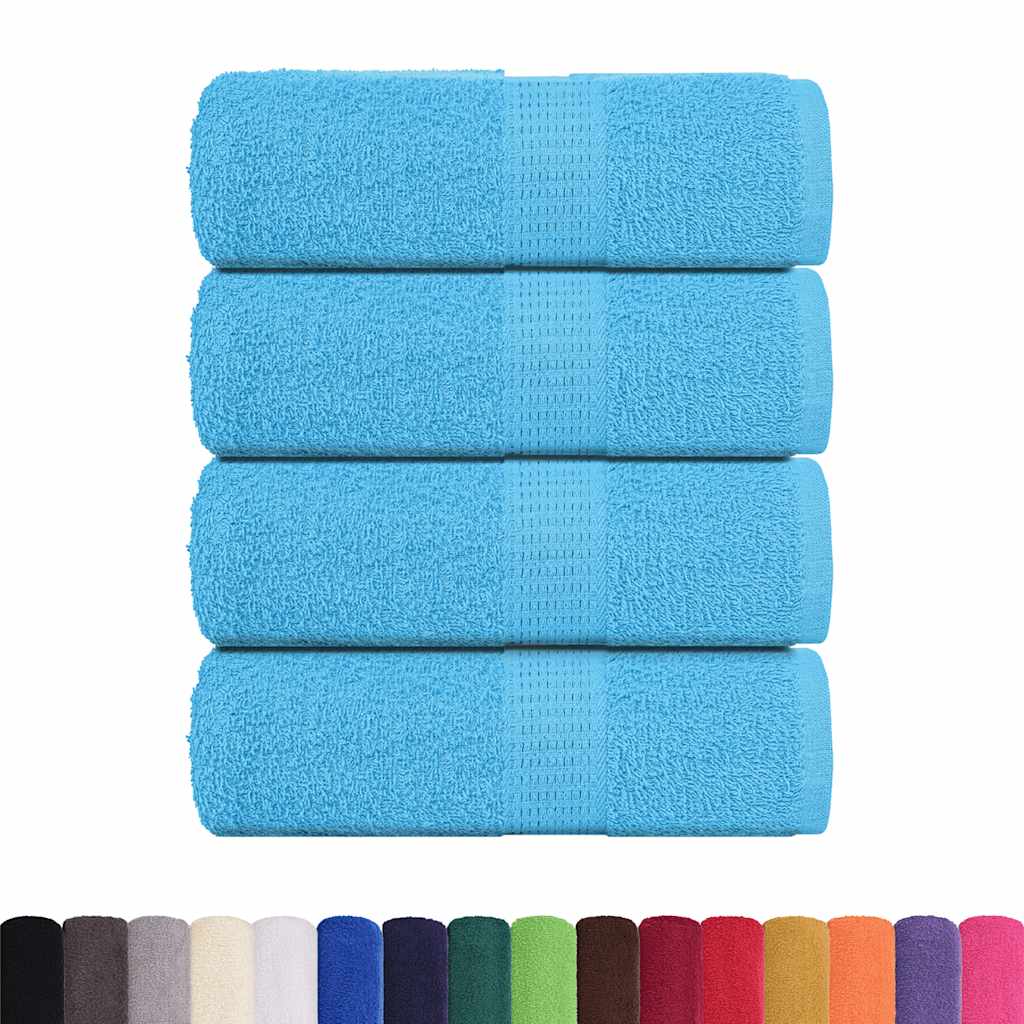 Gjestehåndklær FROGN 4 stk turkis 30x50 cm 360 gsm