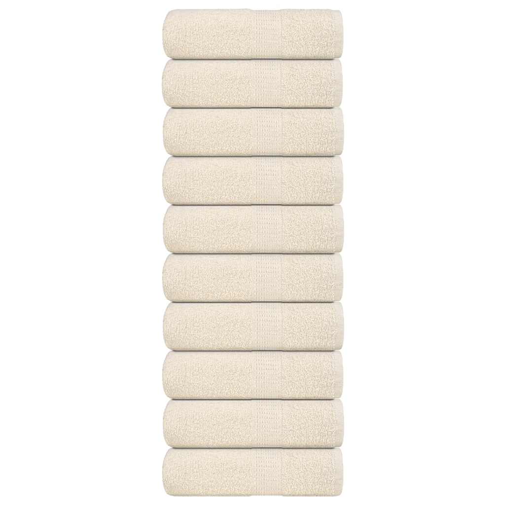 Gjestehåndklær FROGN 10 stk kremhvit 30x50 cm 360 gsm
