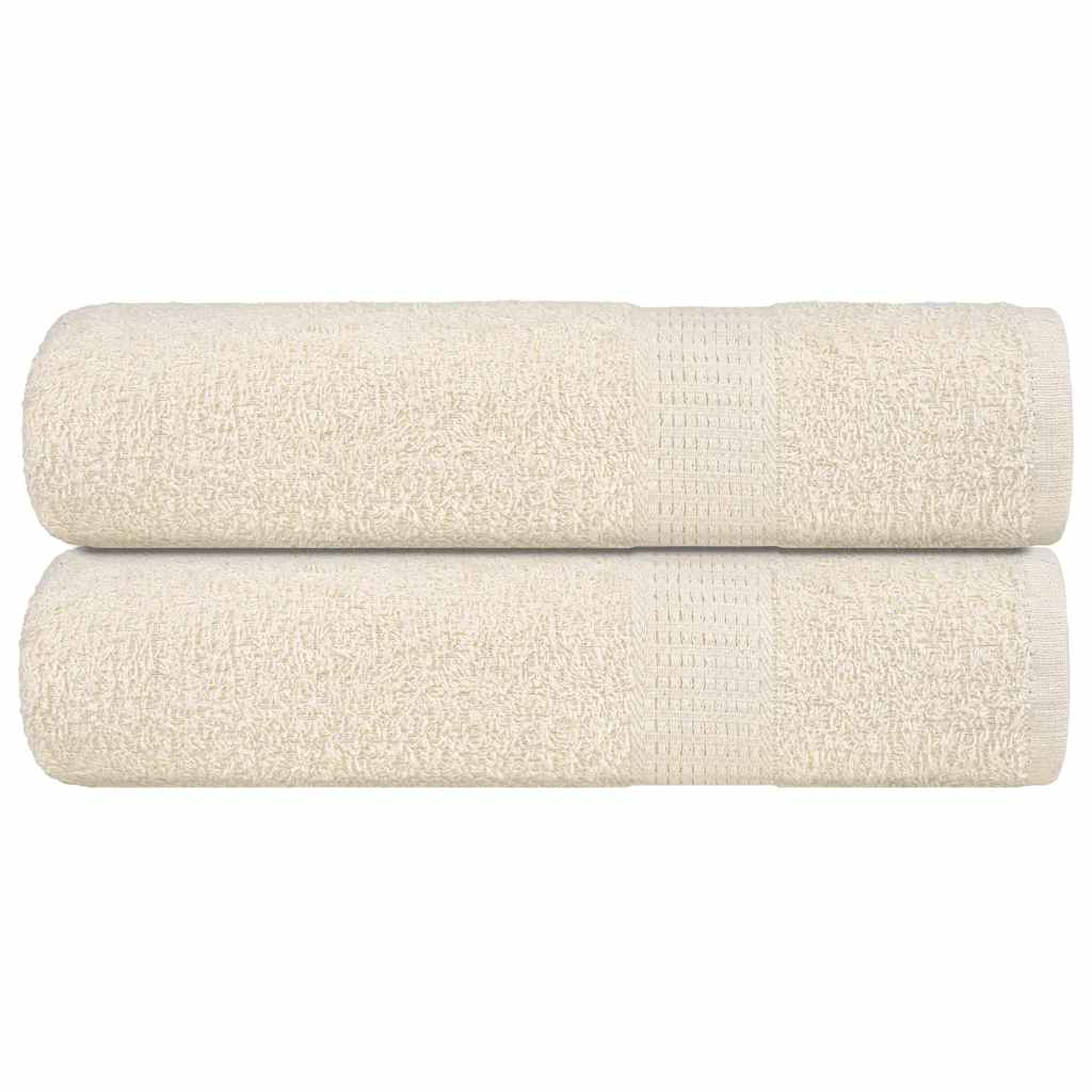 Badehåndklær FROGN 2 stk kremhvit 100x150 cm 360 gsm