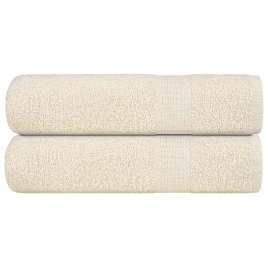 Badehåndklær FROGN 2 stk kremhvit 100x150 cm 360 gsm