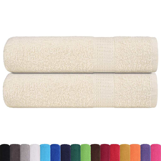 Badehåndklær FROGN 2 stk kremhvit 100x150 cm 360 gsm