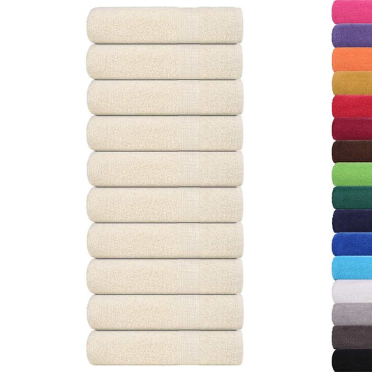 Badehåndklær FROGN 10 stk kremhvit 100x150 cm 360 gsm