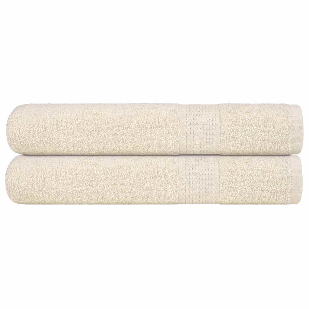 Badstuhåndklær FROGN 2 stk kremhvit 80x200 cm 360 gsm