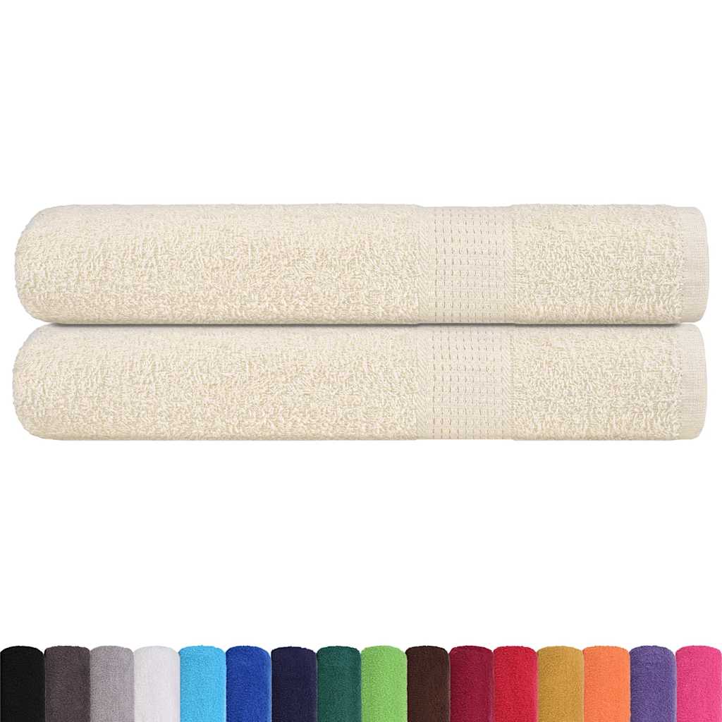 Badstuhåndklær FROGN 2 stk kremhvit 80x200 cm 360 gsm