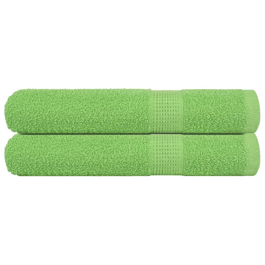 Badstuhåndklær FROGN 2 stk eplegrønn 80x200 cm 360 gsm