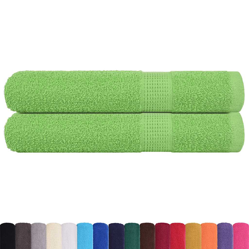 Badstuhåndklær FROGN 2 stk eplegrønn 80x200 cm 360 gsm