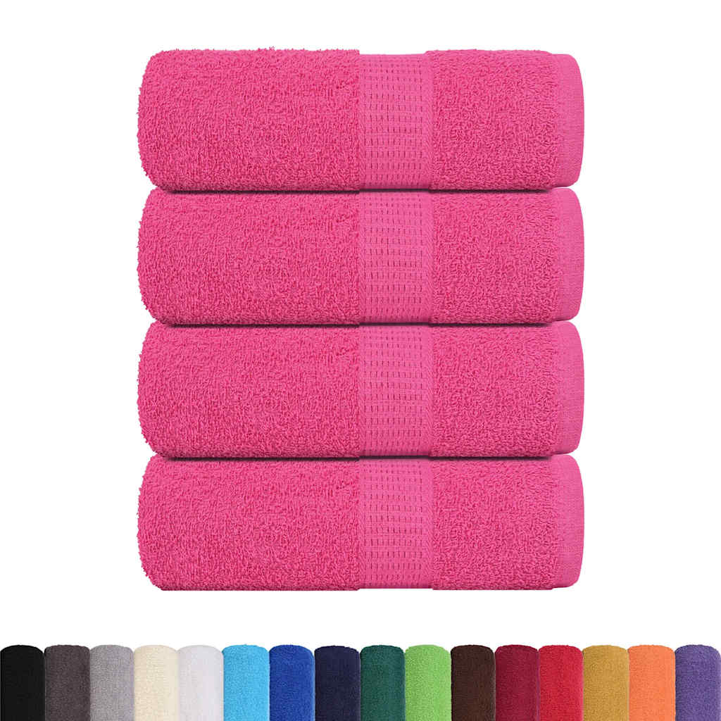 Såpehåndklær 4 stk rosa 30x30 cm 360 g/m2 100 % bomull