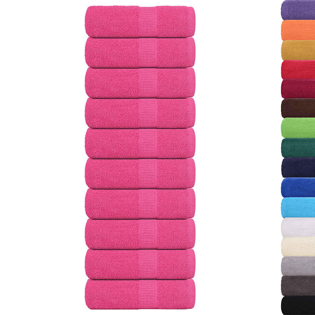 Såpehåndklær 10 stk rosa 30x30 cm 360 g/m2 100 % bomull