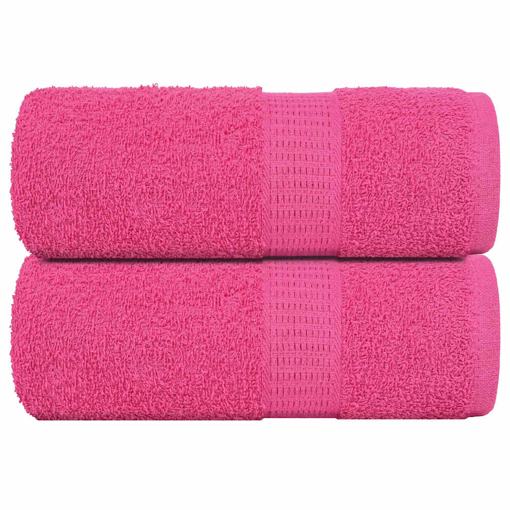 Gjestehåndklær 2 stk rosa 30x50 cm 360 g/m2 100 % bomull