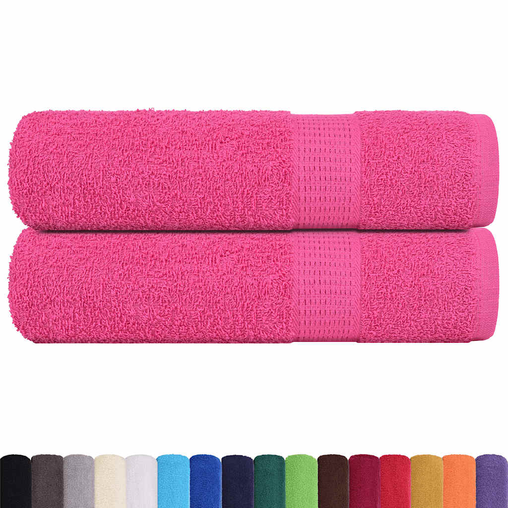 Håndklær FROGN 2 stk rosa 50x100 cm 360 gsm