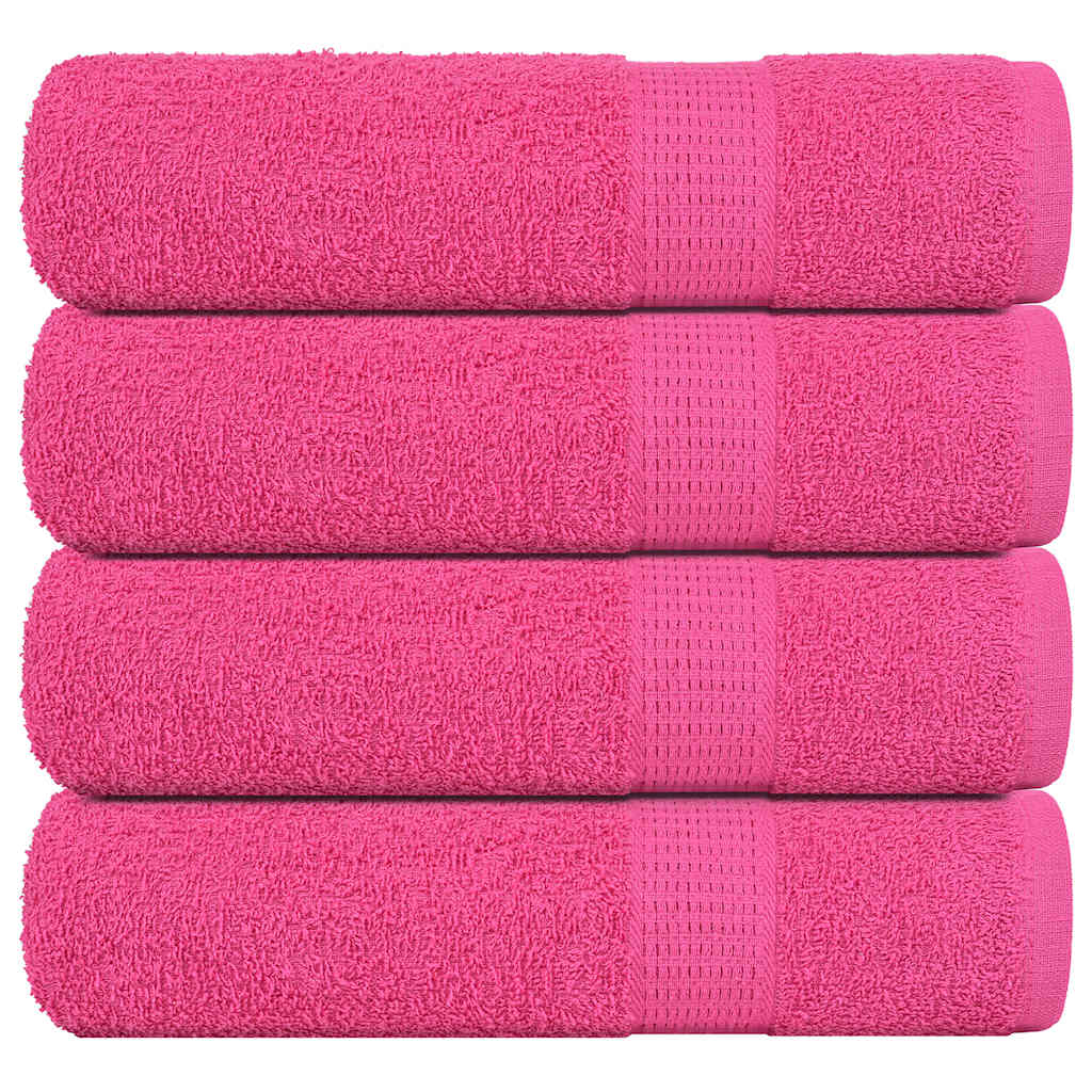 Håndklær 4 stk rosa 50x100 cm 360 g/m2 100 % bomull