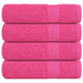 Håndklær FROGN 4 stk rosa 50x100 cm 360 gsm