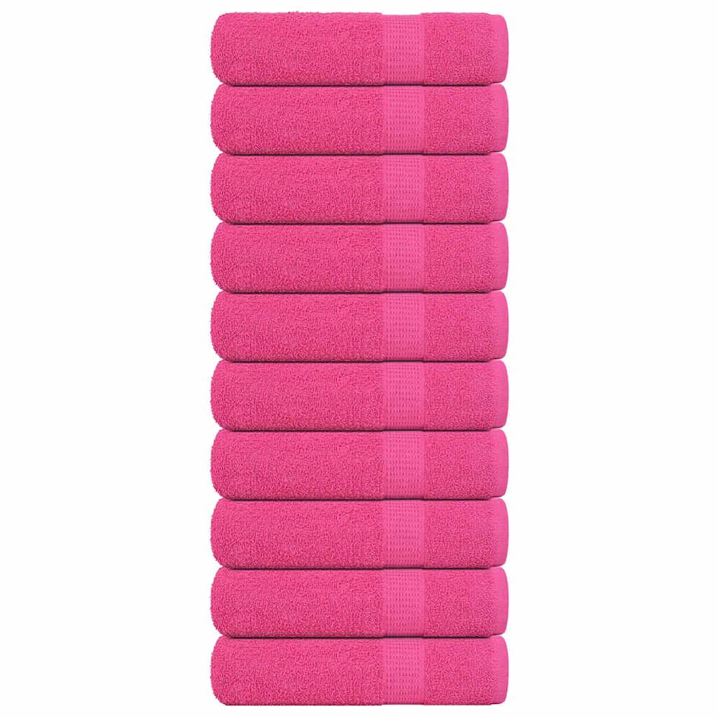 Håndklær 10 stk rosa 50x100 cm 360 g/m2 100 % bomull