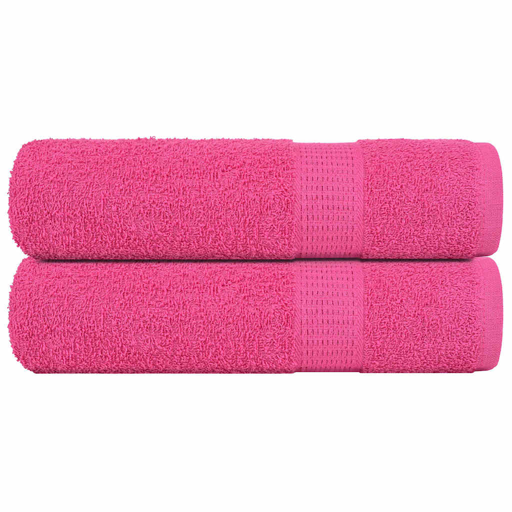 Dusjhåndklær 2 stk rosa 70x140 cm 360 g/m2 100 % bomull