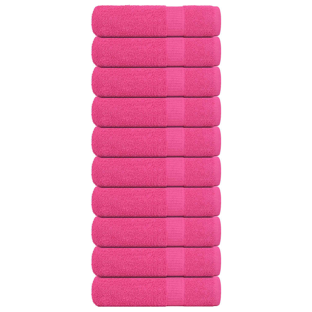 Dusjhåndklær 10 stk rosa 70x140 cm 360 g/m2 100 % bomull