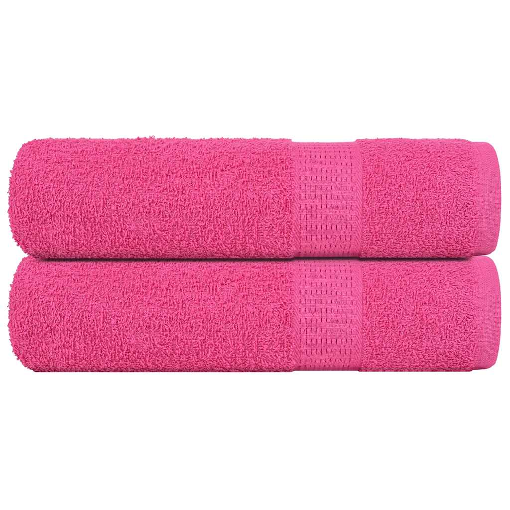 Badehåndklær 2 stk rosa 100x150 cm 360 g/m2 100 % bomull