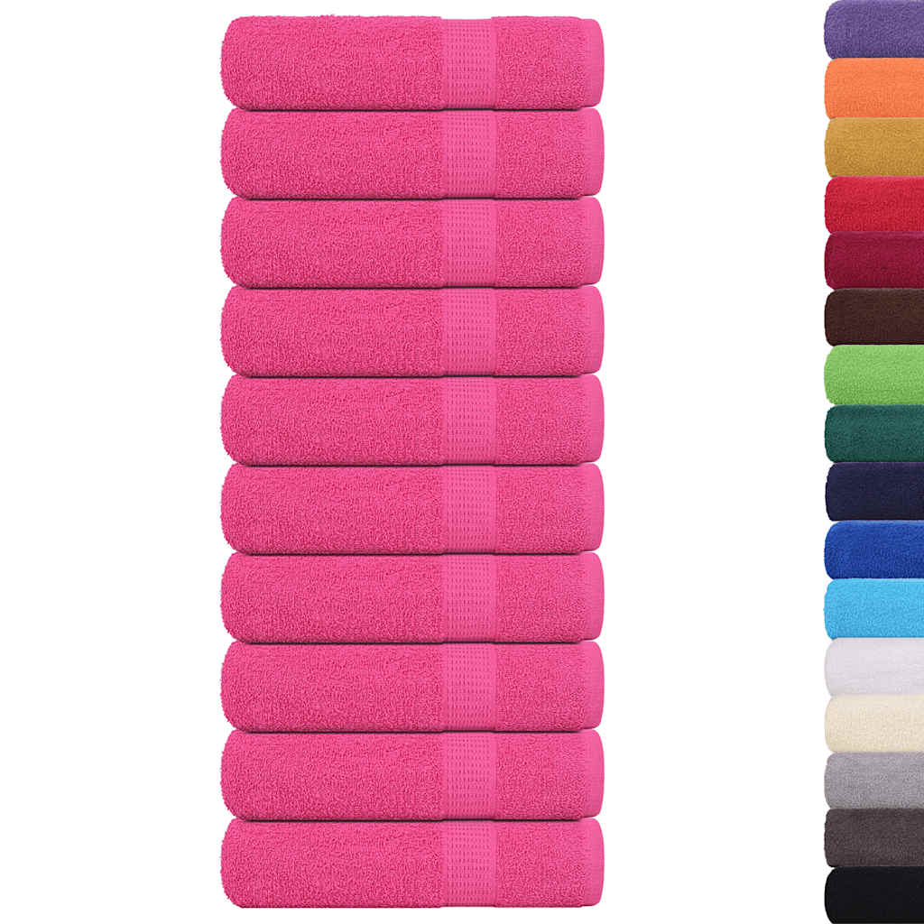 Badehåndklær 10 stk rosa 100x150 cm 360 g/m² 100 % bomull