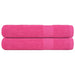 Badstuhåndklær FROGN 2 stk rosa 80x200 cm 360 gsm
