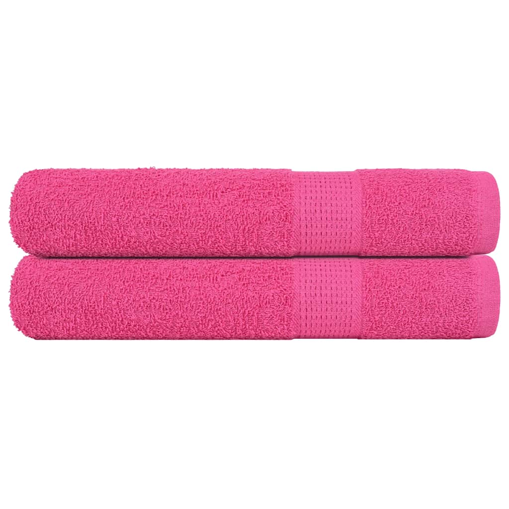 Håndklær 2 stk rosa 100x200 cm 360 g/m² 100 % bomull