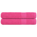 Håndklær FROGN 2 stk rosa 100x200 cm 360 gsm
