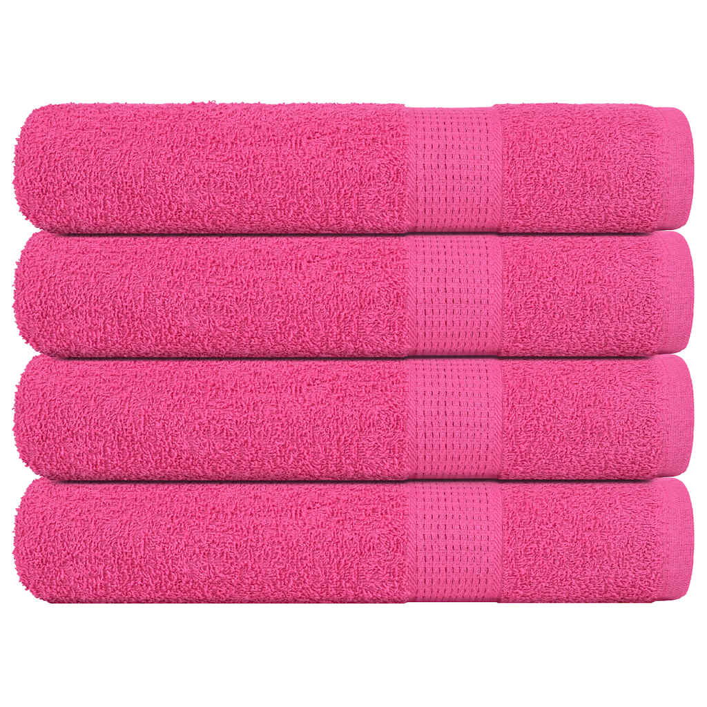 Håndklær 4 stk rosa 100x200 cm 360 g/m² 100 % bomull