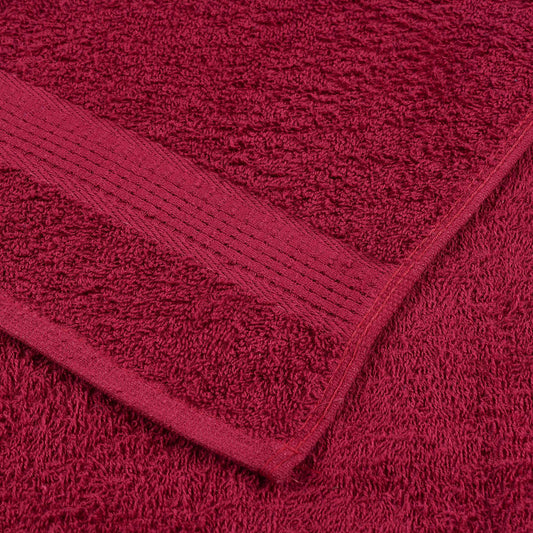 8-delers håndklesett FROGN burgunder 360 gsm