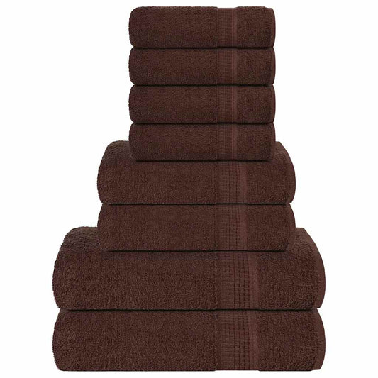 8-delers håndklesett FROGN brun 360 gsm