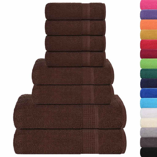 8-delers håndklesett FROGN brun 360 gsm