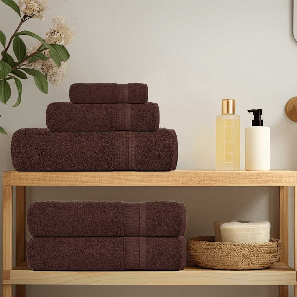8-delers håndklesett FROGN brun 360 gsm