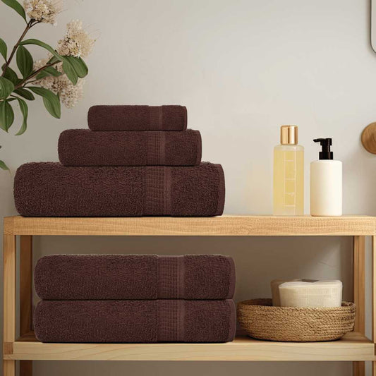 8-delers håndklesett FROGN brun 360 gsm
